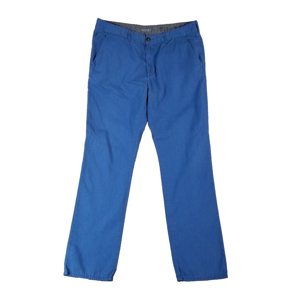 Bullhead khaki chino pants men's 34x32 Dillon skinny straight blue preppy